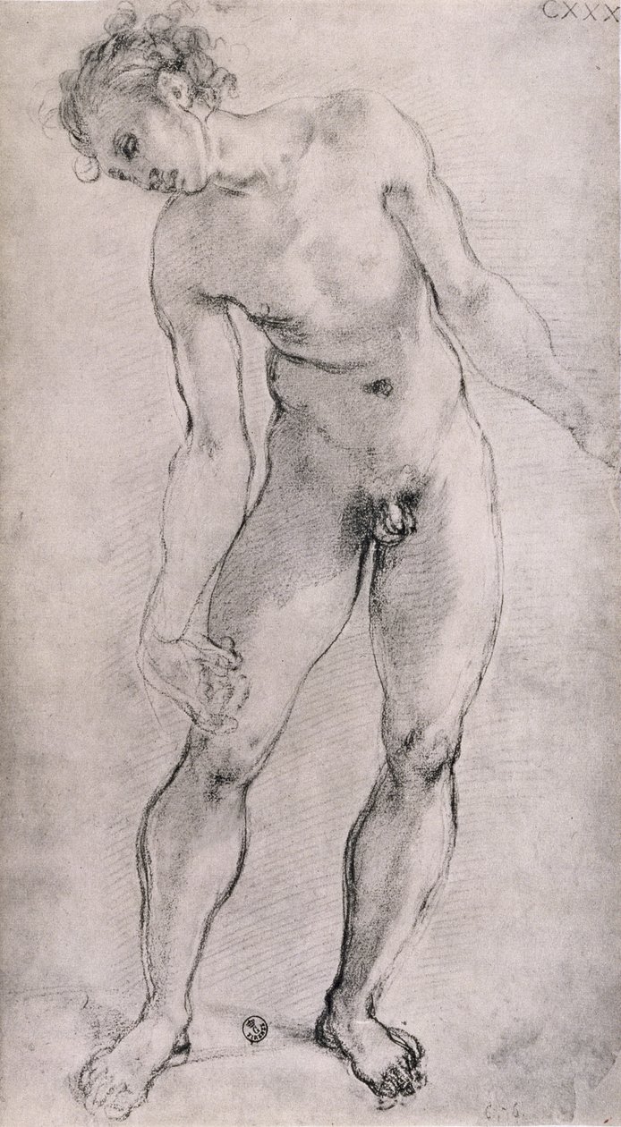 Estudio de una figura masculina para el retablo 