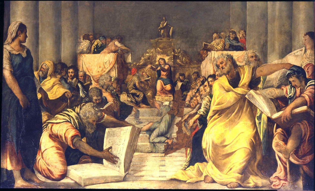 Cristo entre los doctores de Jacopo Robusti Tintoretto