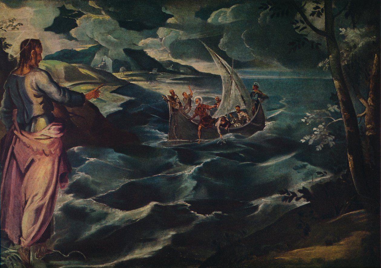 Cristo en el Mar de Galilea, c1575-1580 de Jacopo Robusti Tintoretto