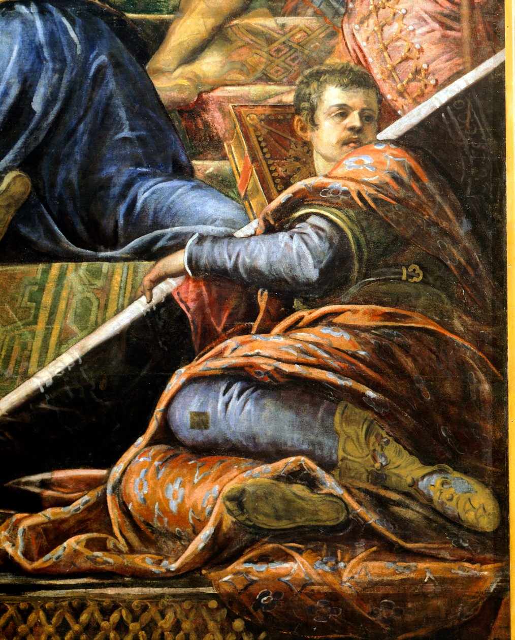 El Dogo Niccolò da Ponte recibiendo la rama de olivo de Venecia (detalle) de Jacopo Robusti Tintoretto
