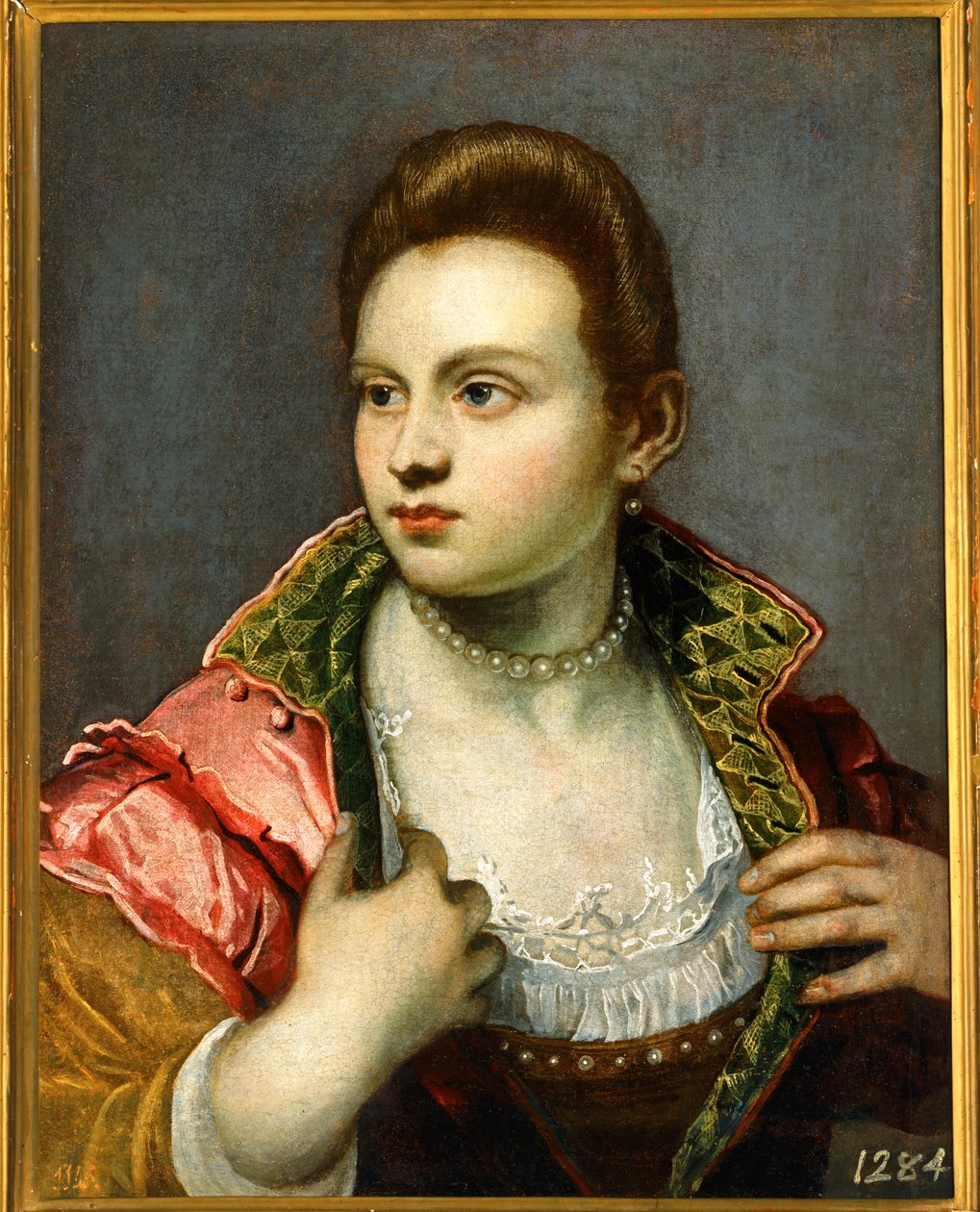 Retrato femenino, prolongado ... de Jacopo Robusti Tintoretto