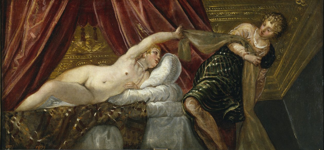 José y la esposa de Potifar de Jacopo Robusti Tintoretto