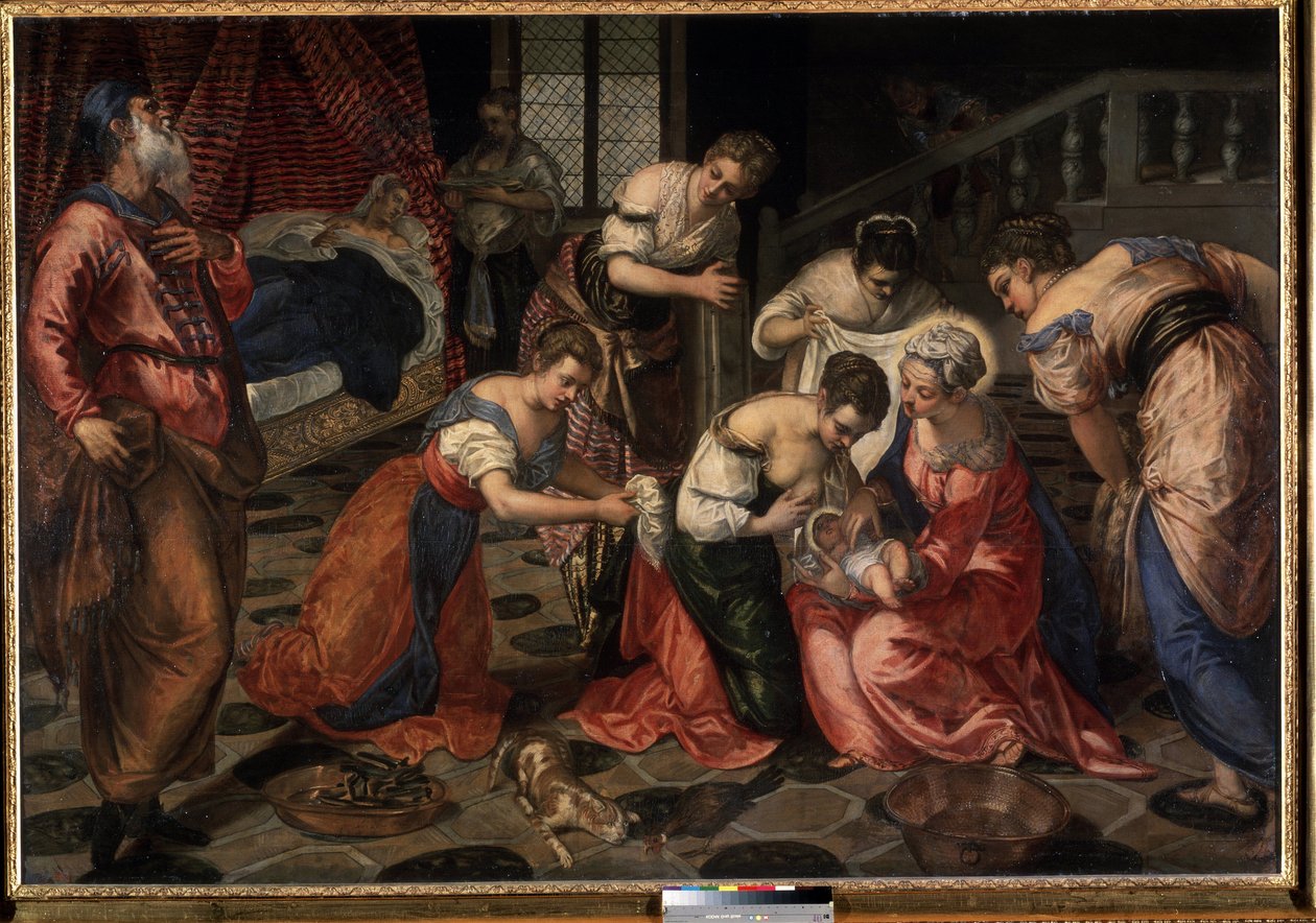 La natividad de San Juan Bautista. Pintura de Tintoretto (Jacopo Robusti llamado Tintoretto de Jacopo Robusti Tintoretto