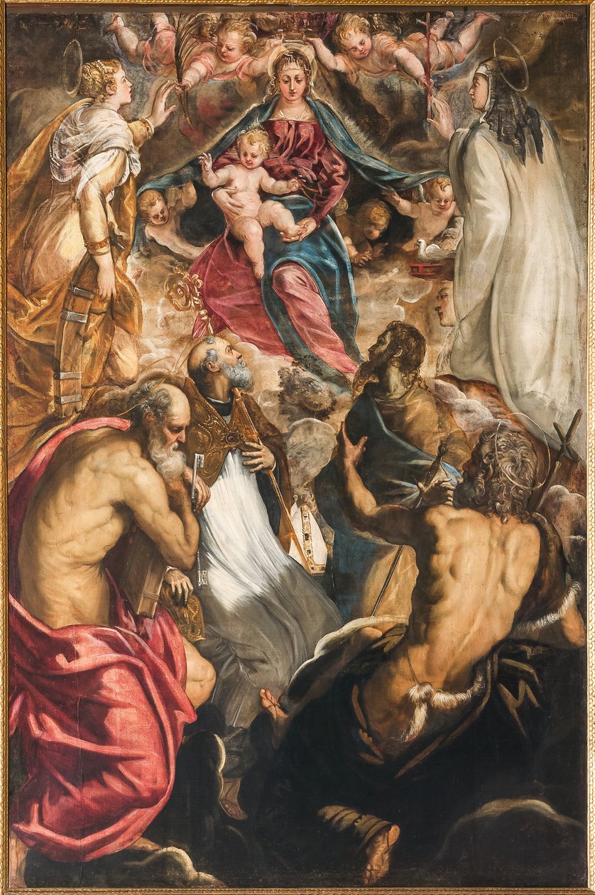 La Virgen con el Niño Jesús y los santos de Jacopo Robusti Tintoretto