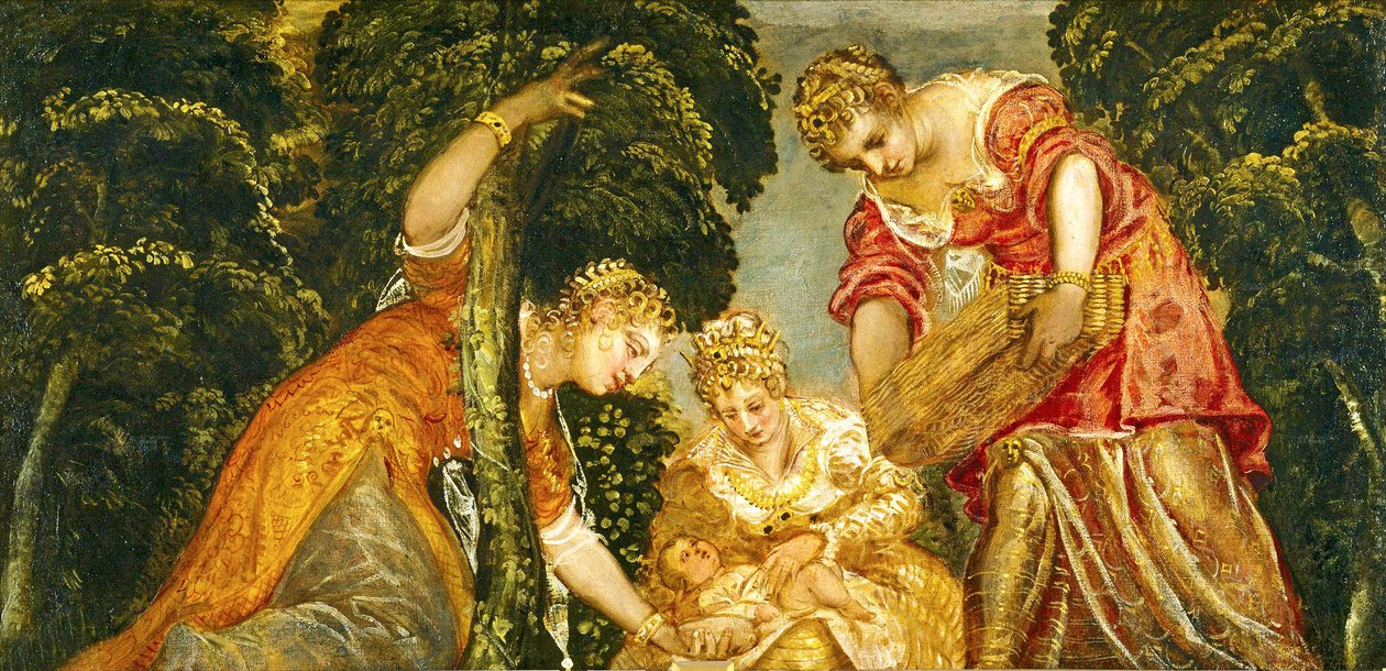 Moisés Salvado de las Aguas de Jacopo Robusti Tintoretto