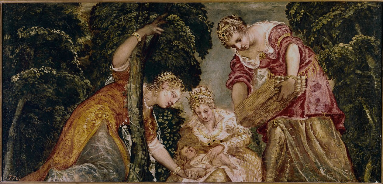 Moisés salvado del agua de Jacopo Robusti Tintoretto