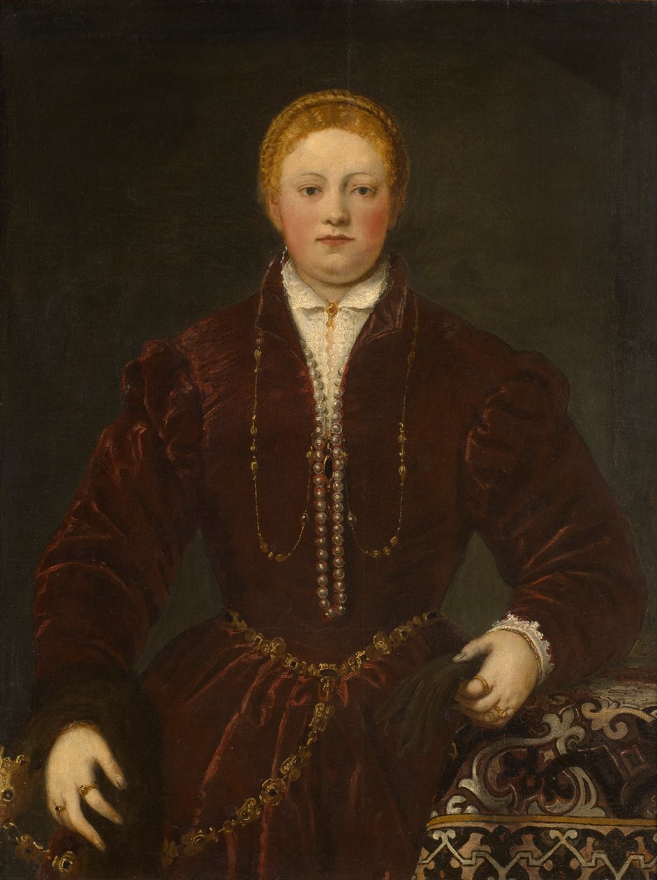 Retrato de una joven dama de Jacopo Robusti Tintoretto