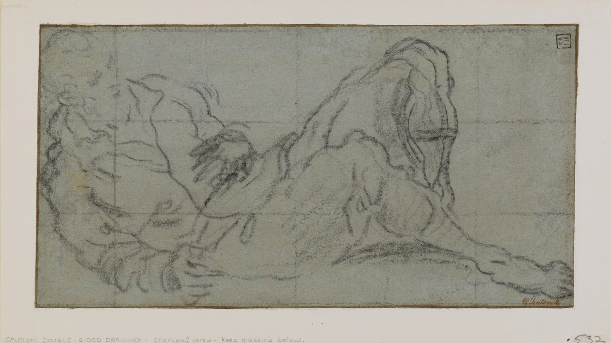 Figura Masculina Reclinado, 1560-9 de Jacopo Robusti Tintoretto