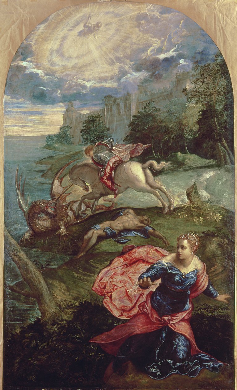 San Jorge y el Dragón de Jacopo Robusti Tintoretto