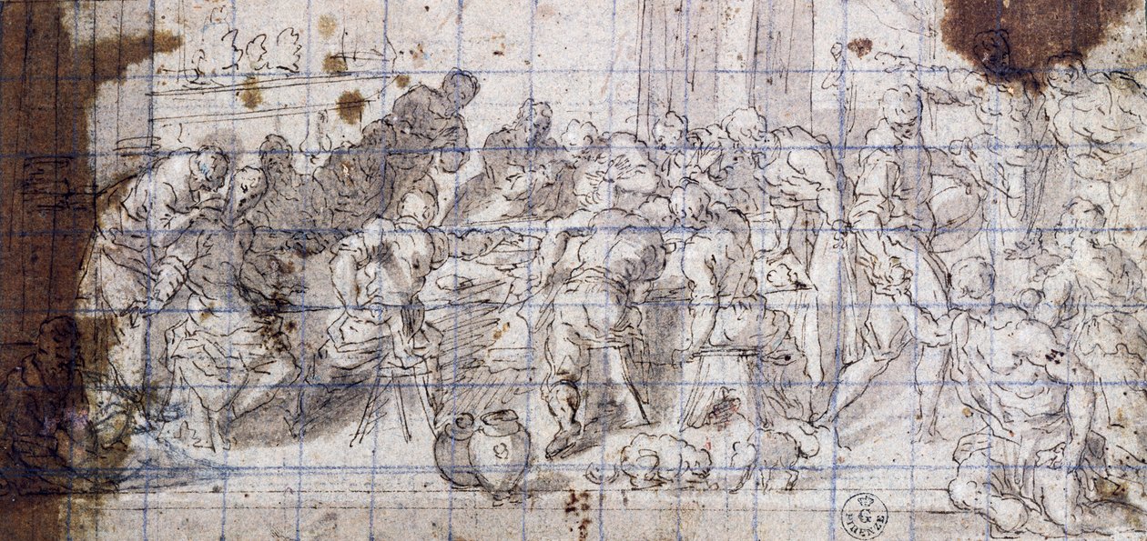 Estudio para las Bodas de Caná de Jacopo Robusti Tintoretto
