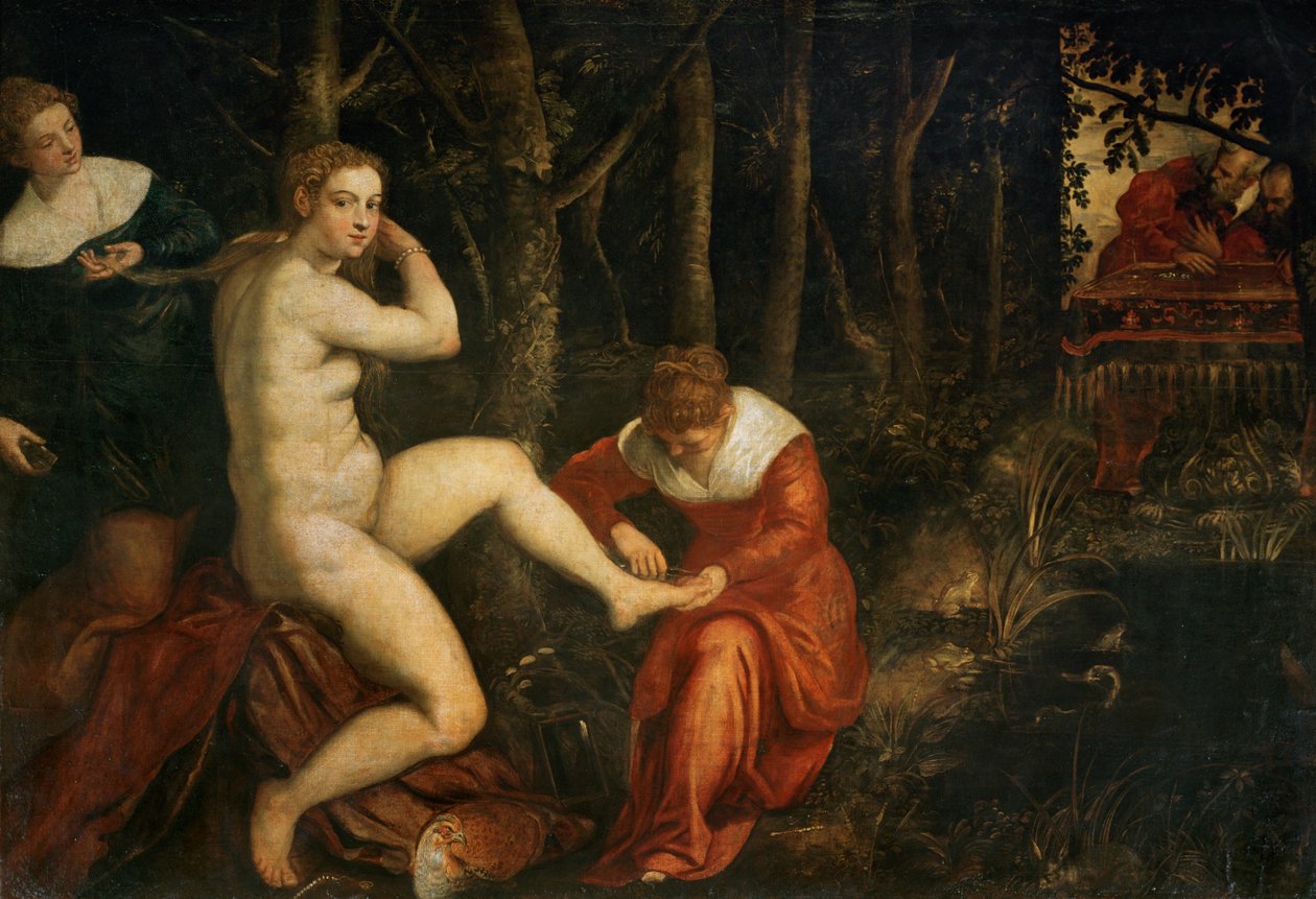 Suzanne au bain - Susana en su baño ... de Jacopo Robusti Tintoretto