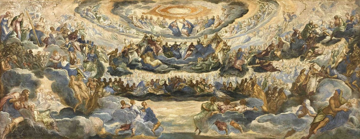 La coronación de la Virgen en el Paraíso de Jacopo Robusti Tintoretto