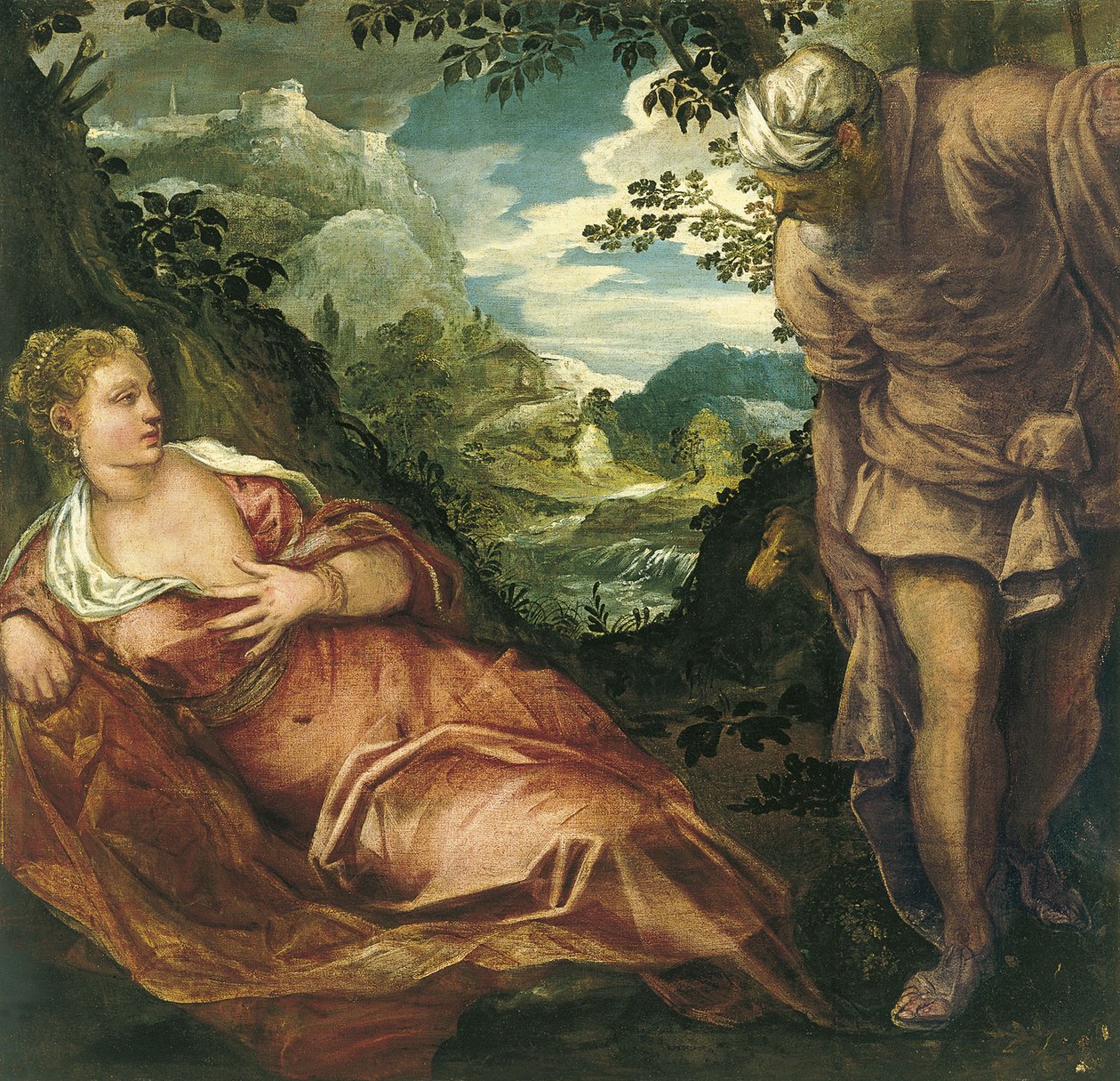El encuentro de Judá y Tamar de Jacopo Robusti Tintoretto