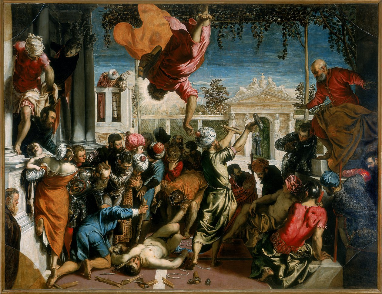 El milagro de San Marcos liberando a un esclavo de Jacopo Robusti Tintoretto