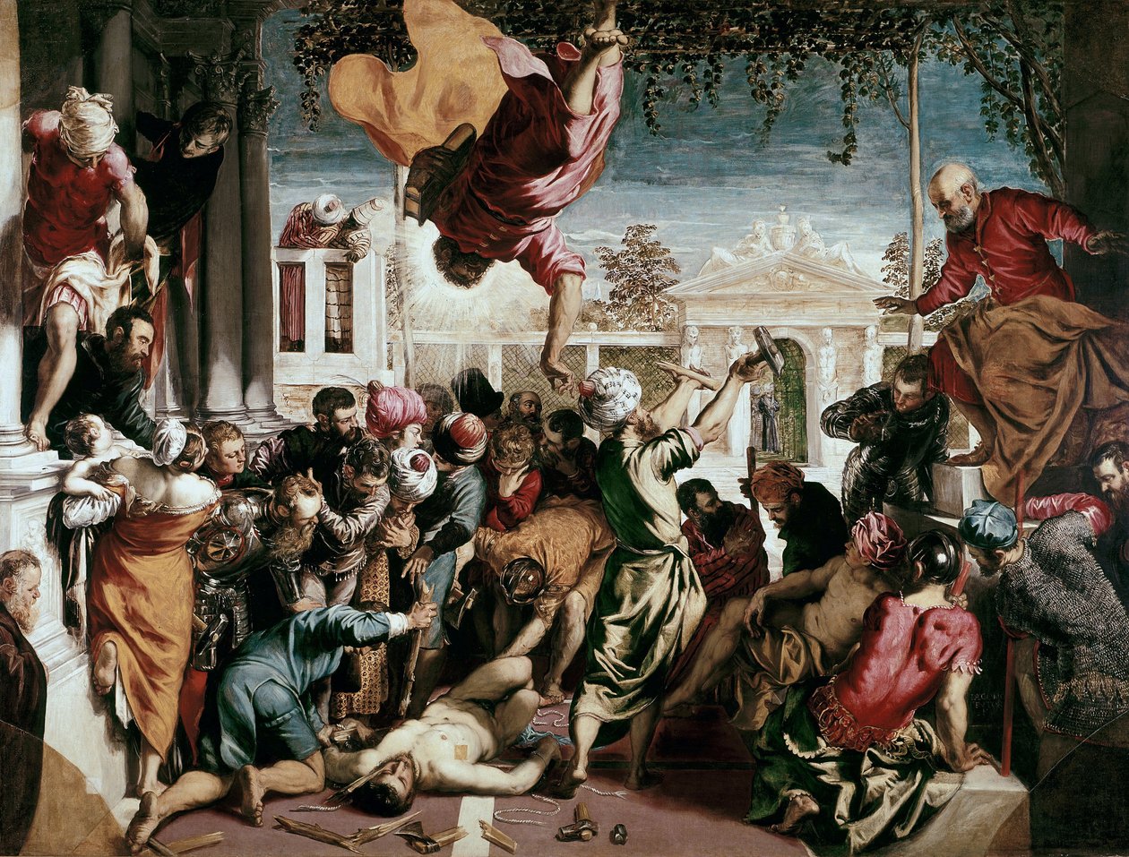 El milagro de San Marcos liberando a un esclavo, 1548 de Jacopo Robusti Tintoretto
