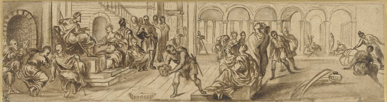 Salomón y la Reina de Saba, c.1600 de Jacopo Robusti after Tintoretto
