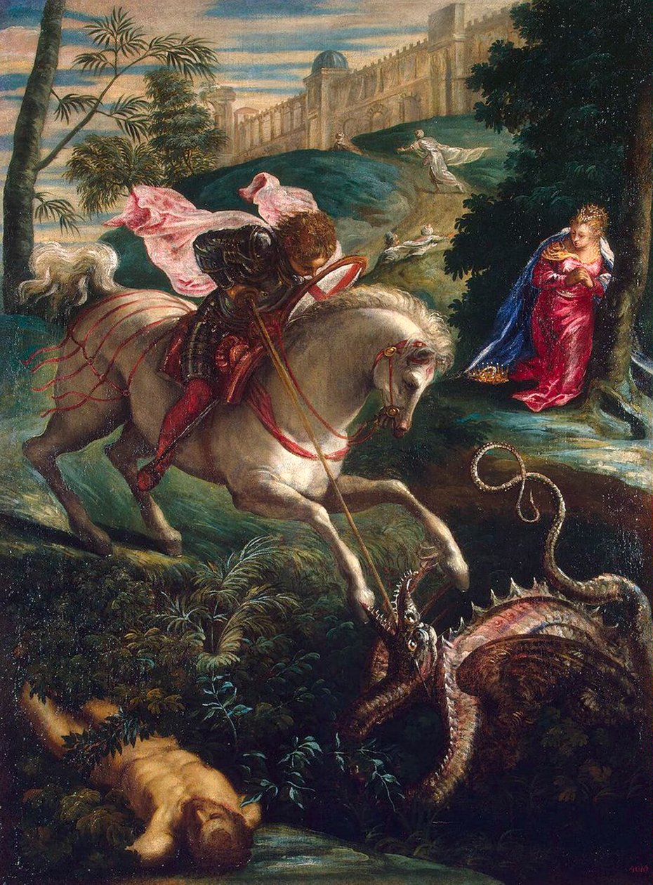 San Jorge y el dragón, 1543 de Jacopo Tintoretto