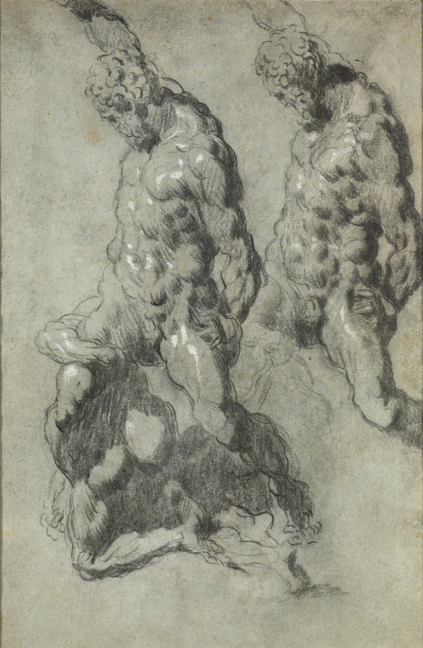 Dos estudios sobre la matanza de los filisteos por Sansón de Jacopo Tintoretto