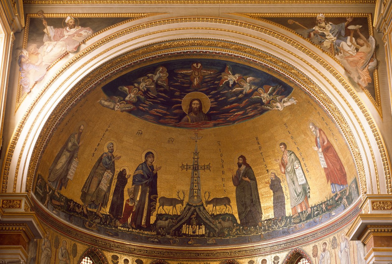 Vista interior del ábside de la Basílica de San Juan de Letrán de Jacopo Torriti
