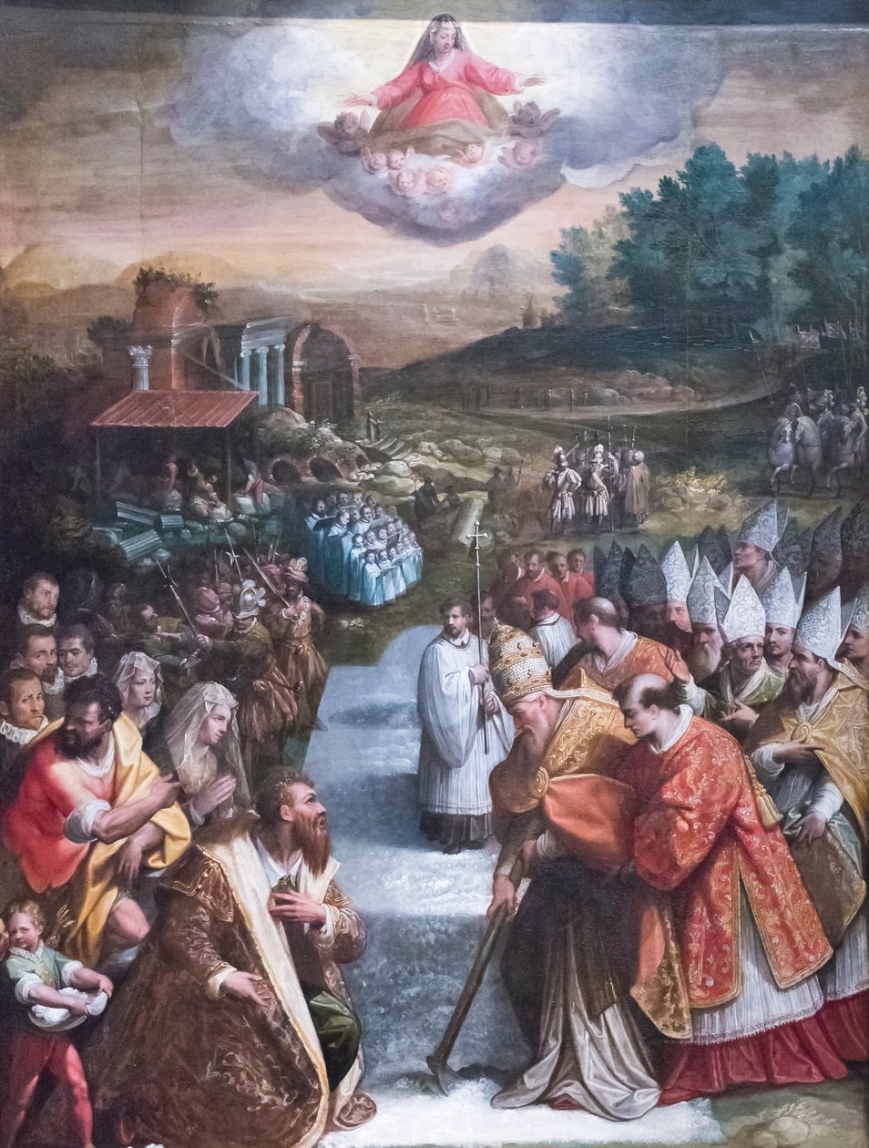 El milagro de la nieve (óleo sobre lienzo) de Jacopo Zucchi