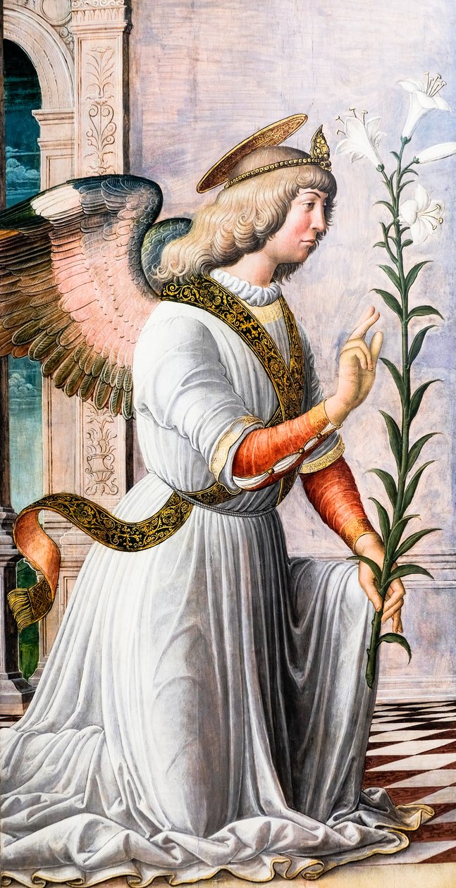 Ángel de la Anunciación, c. 1494-97 (pintura) de Jacopo da Montagnana