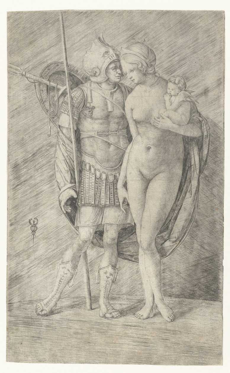 Marte con armadura y Venus desnuda con Cupido de Jacopo de