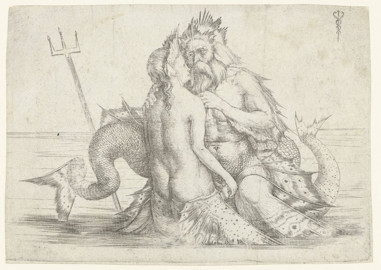 Tritón y Nereida en abrazo de Jacopo de