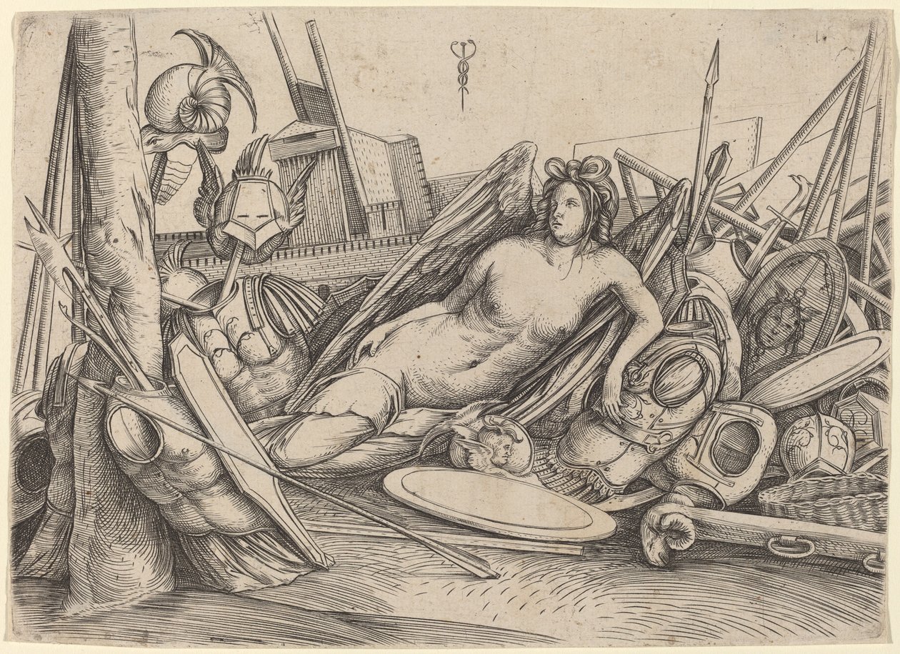 Victoria Reclining Amid Trophies, c. 1500-1503 de Jacopo de Barbari