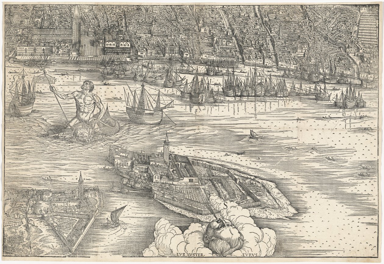 Vista de Venecia [bloque central inferior], 1500 de Jacopo de Barbari