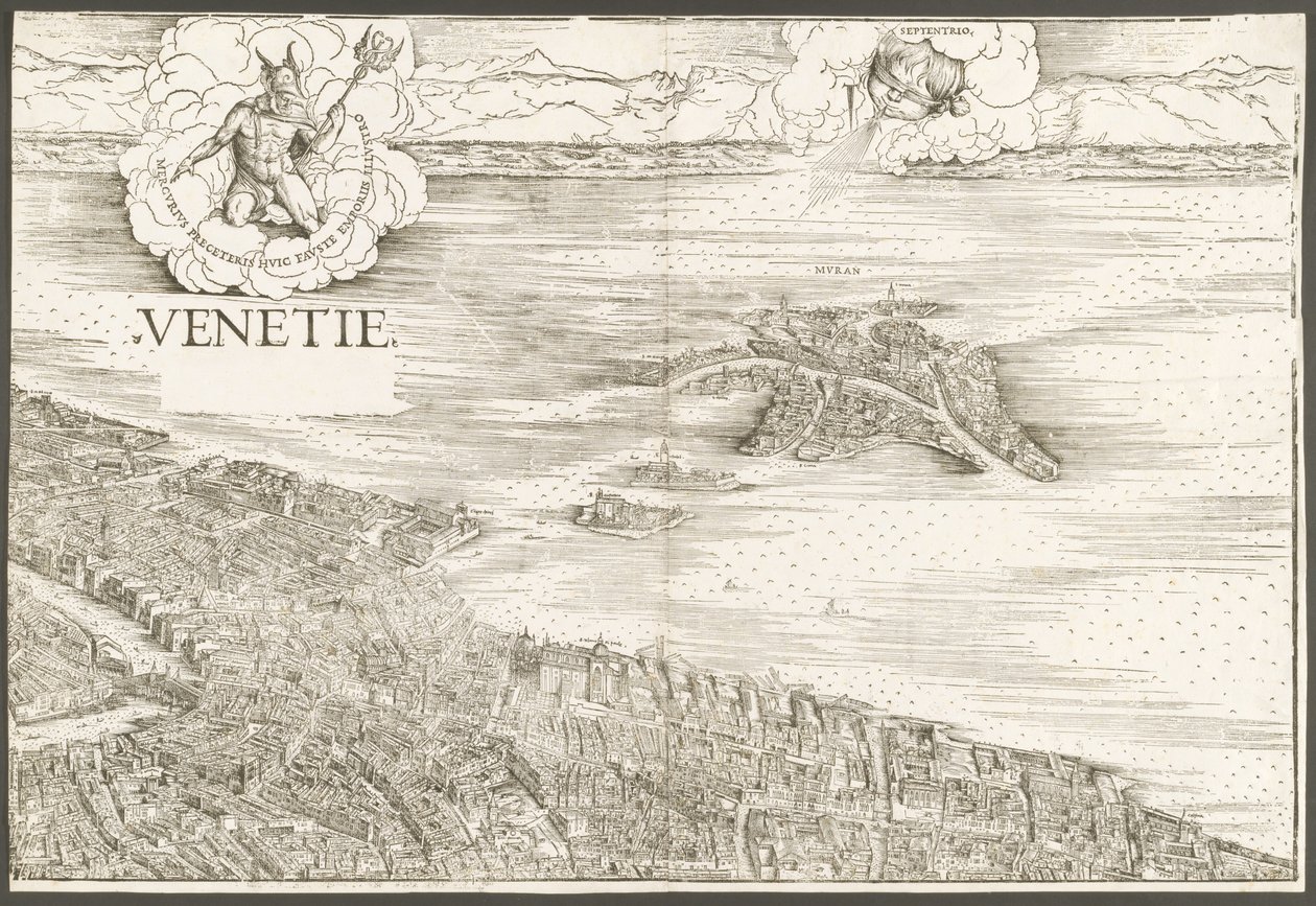 Vista de Venecia [bloque central superior], 1500 de Jacopo de Barbari