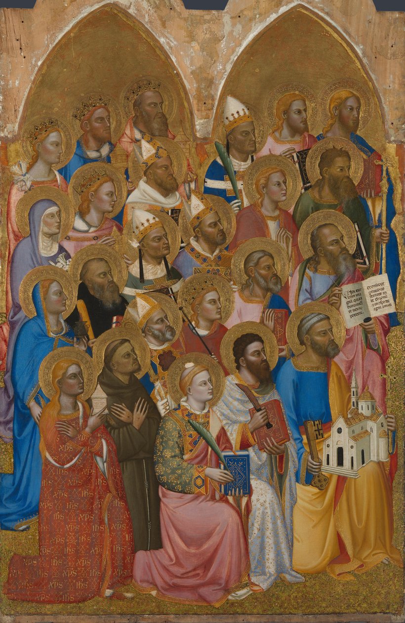 Santos adoradores del retablo de San Pier Maggiore, 1371 de Jacopo di Cione