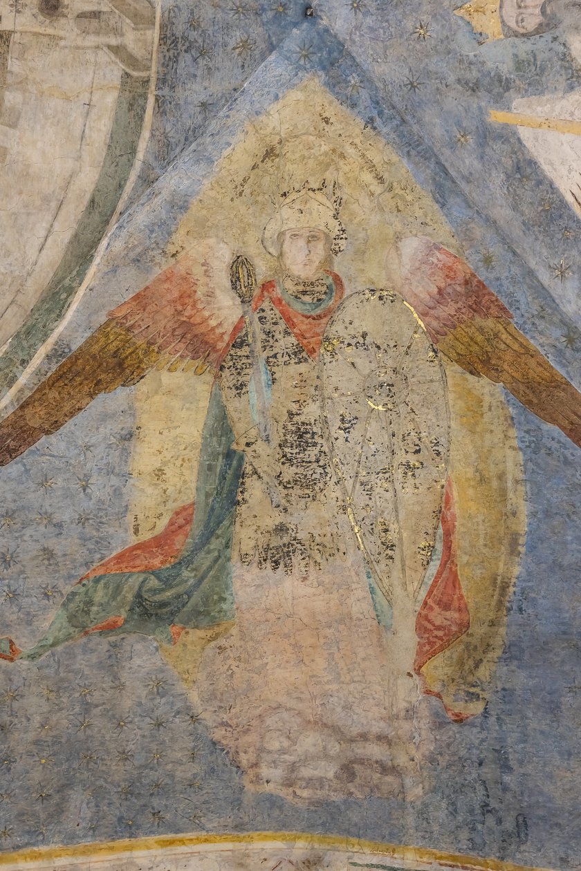 Alegoría de la Fortaleza, Detalle de la bóveda (fresco) de Jacopo di Cione