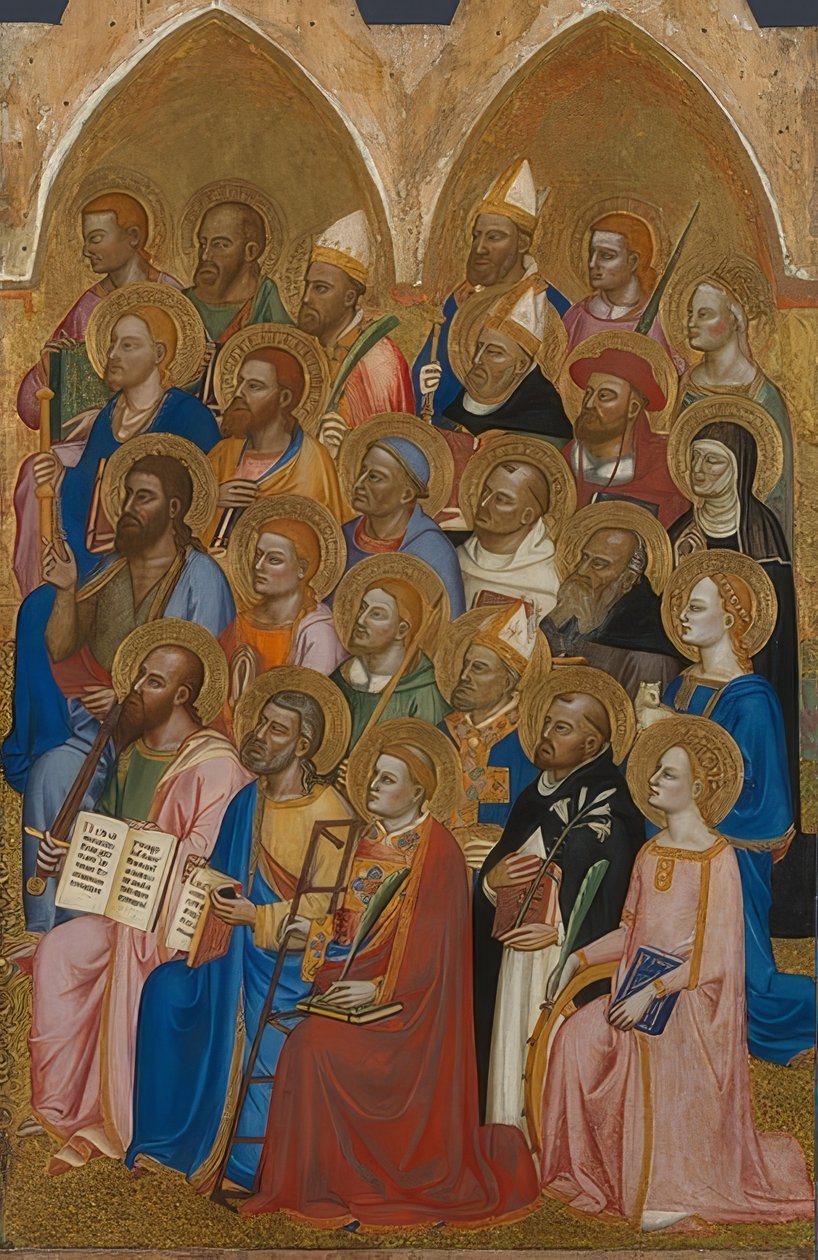 Santos adoradores (Ala del altar de San Pier Maggiore) de Jacopo di Cione