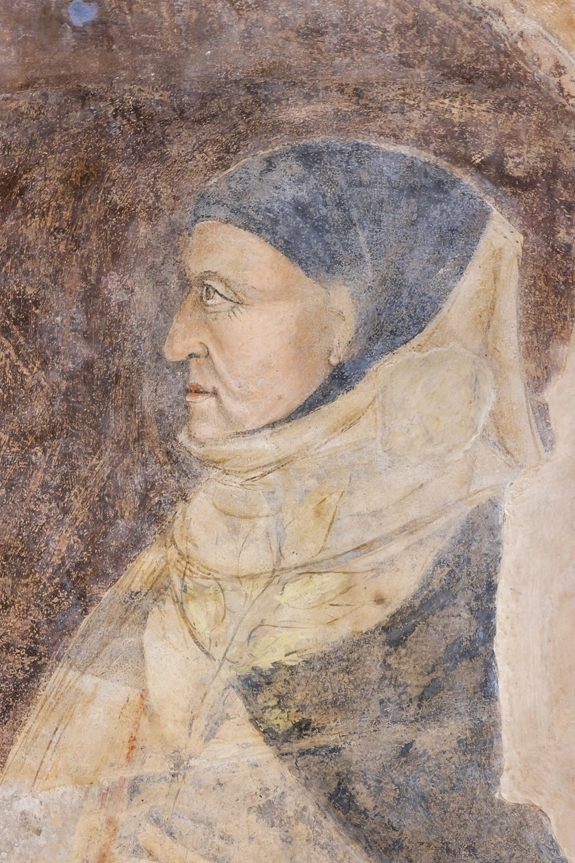 Retrato de Giovanni Boccaccio (fresco) de Jacopo di Cione