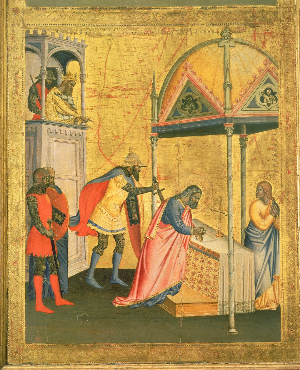 El martirio de San Mateo, del retablo de San Mateo y escenas de su vida, c.1367-70 de Jacopo di Cione
