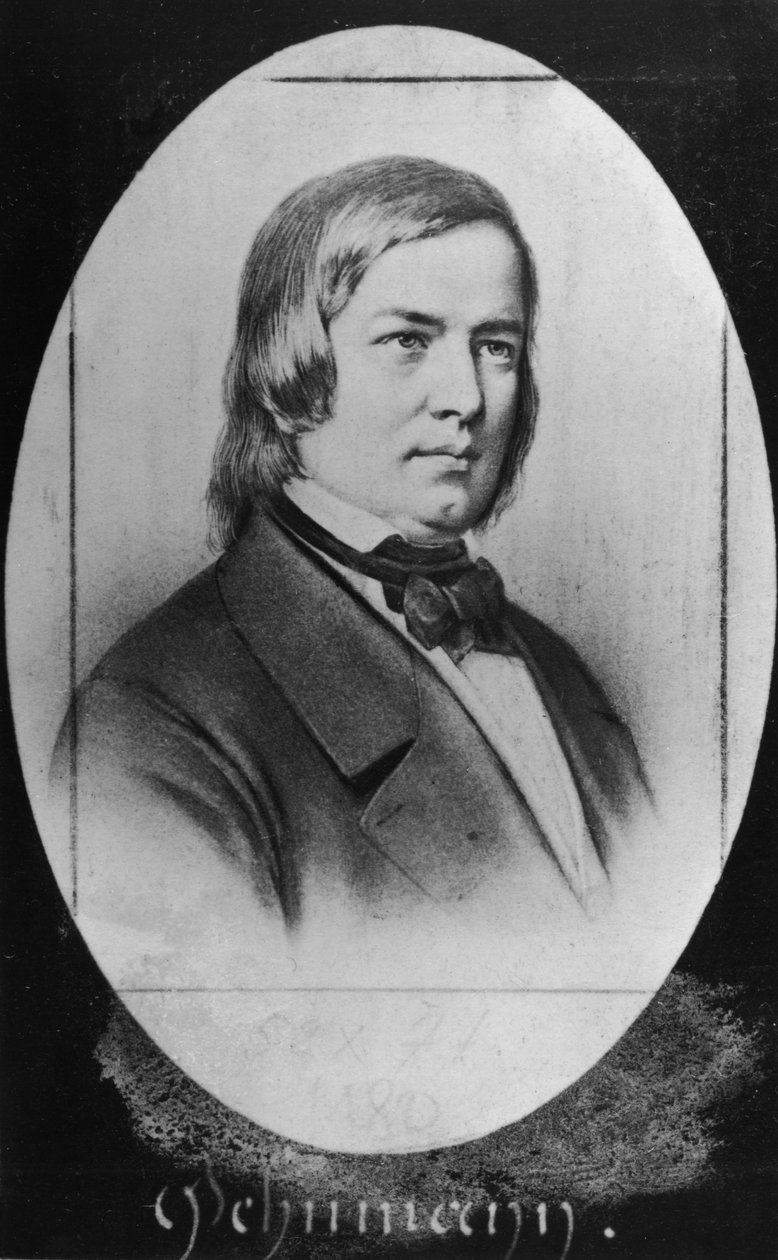 Robert Schumann (1810-56) grabado a partir de una fotografía de Pierre Jacotin