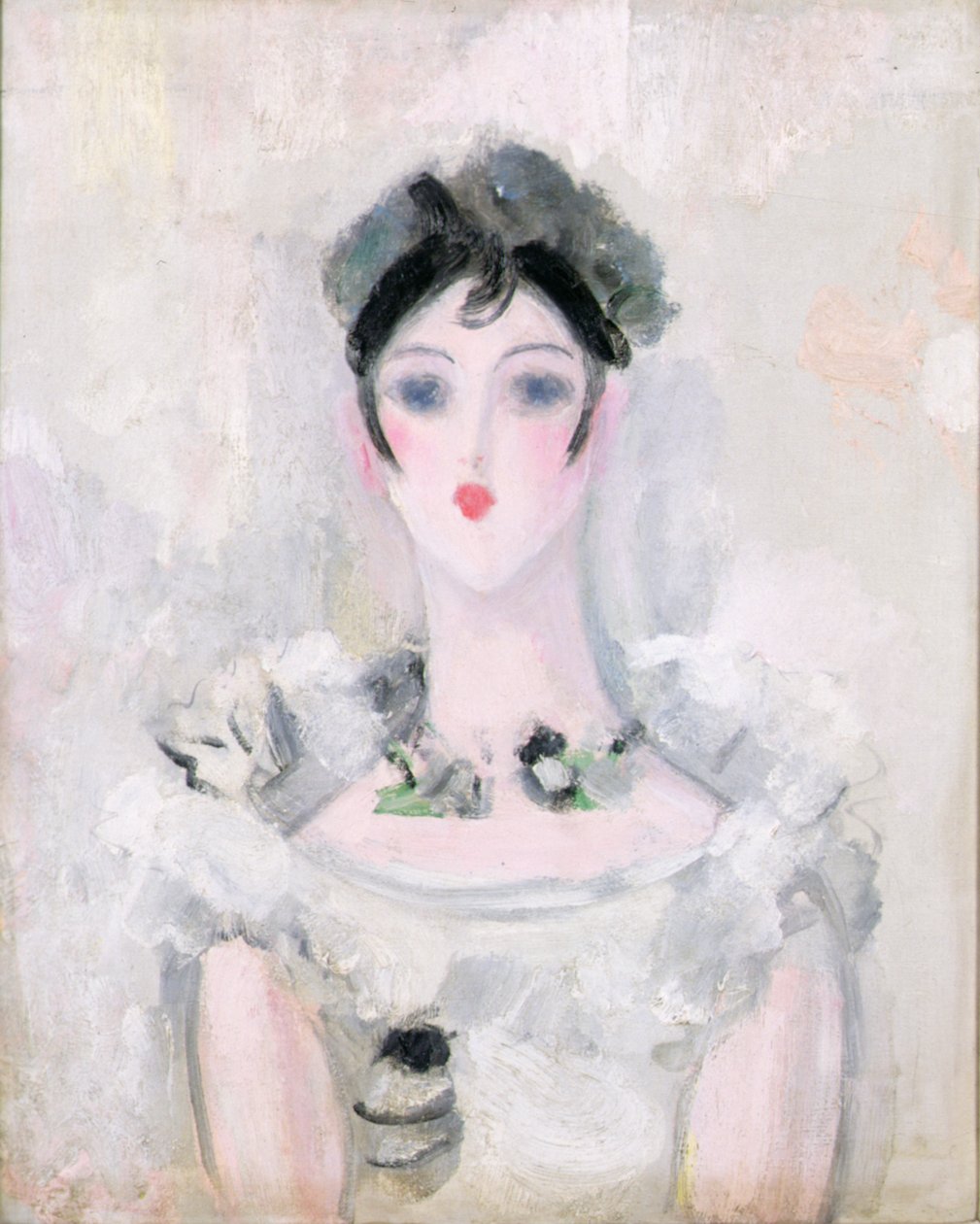 Retrato de una Joven con Corpiño de Encaje, c.1925-6 de Jacqueline Marval