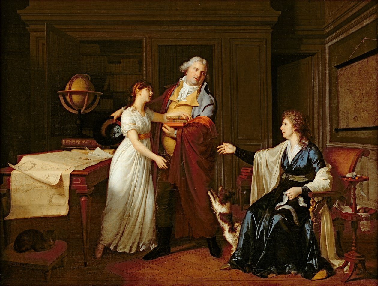 Retrato Familiar, 1798 de Jacques Augustin Catherine Pajou