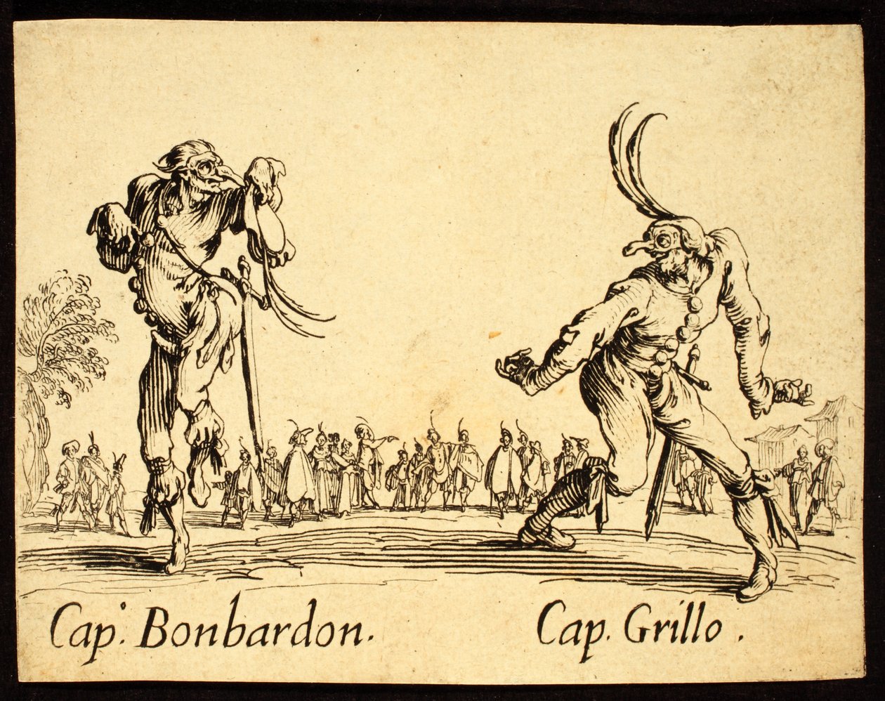 Capitanes Bonbardon y Grillo, 1622 de Jacques Callot