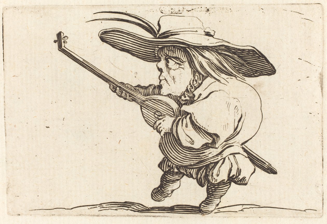 El jugador de laúd, c.1622 de Jacques Callot