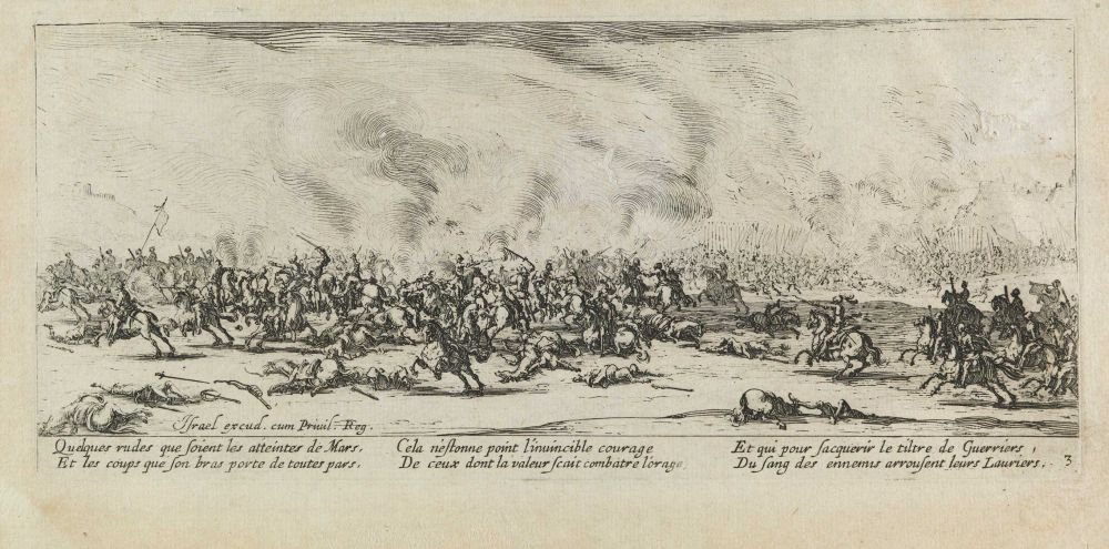 La batalla Les miseres et les mal-heures de la guerre, pl. 3 de Jacques Callot