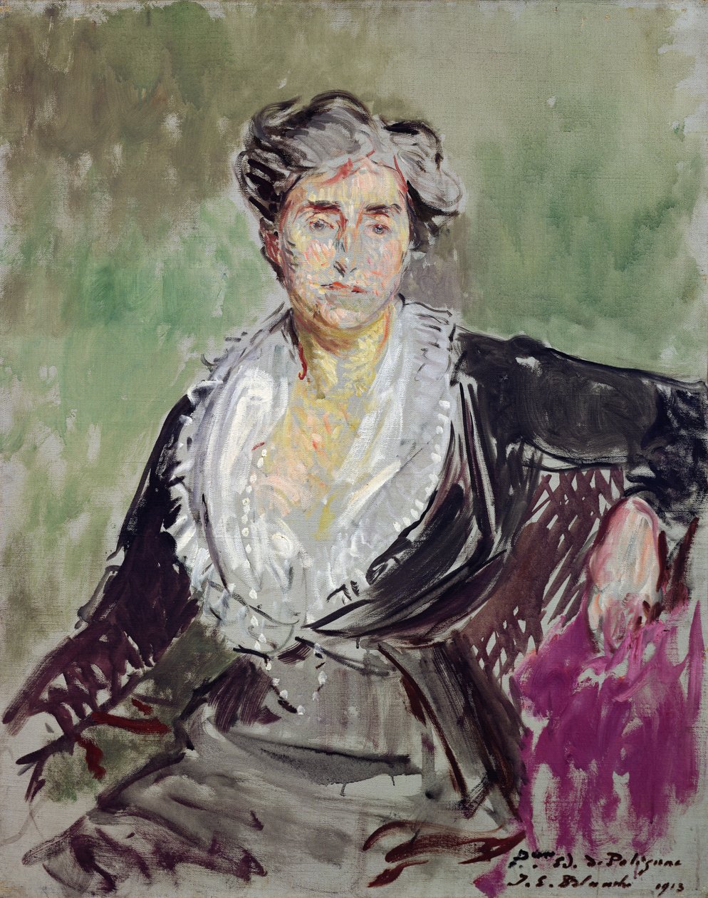 Estudio para un retrato de la Princesa Edmond de Polignac de Jacques Emile Blanche
