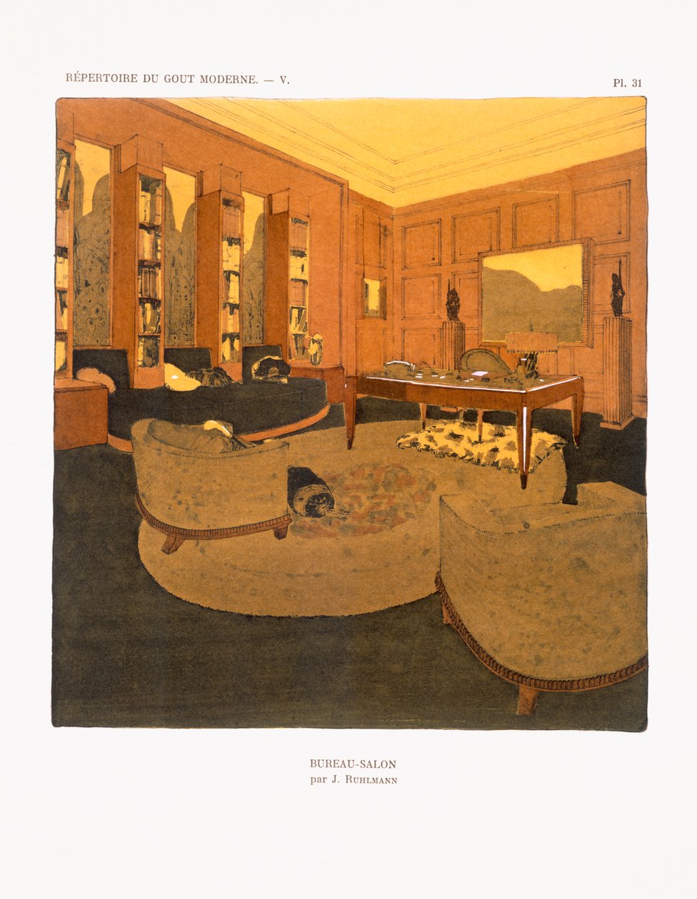 Bureau-salón, 1929 | Jacques-Emile Ruhlmann