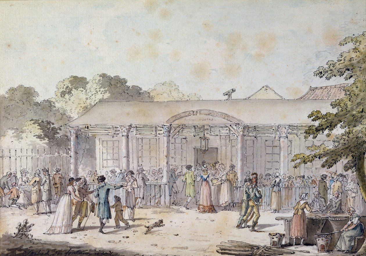 El Café Goddet, Boulevard du Temple, en la época del Consulado, 1799-1804 de Jacques Francois Joseph Swebach