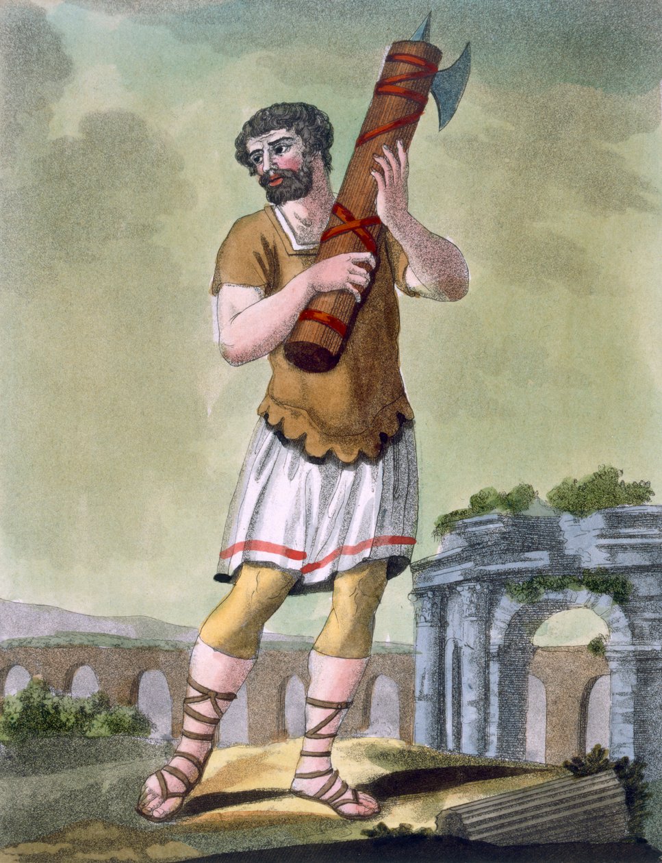Un lictor, portador de los fasces, ilustración de 
