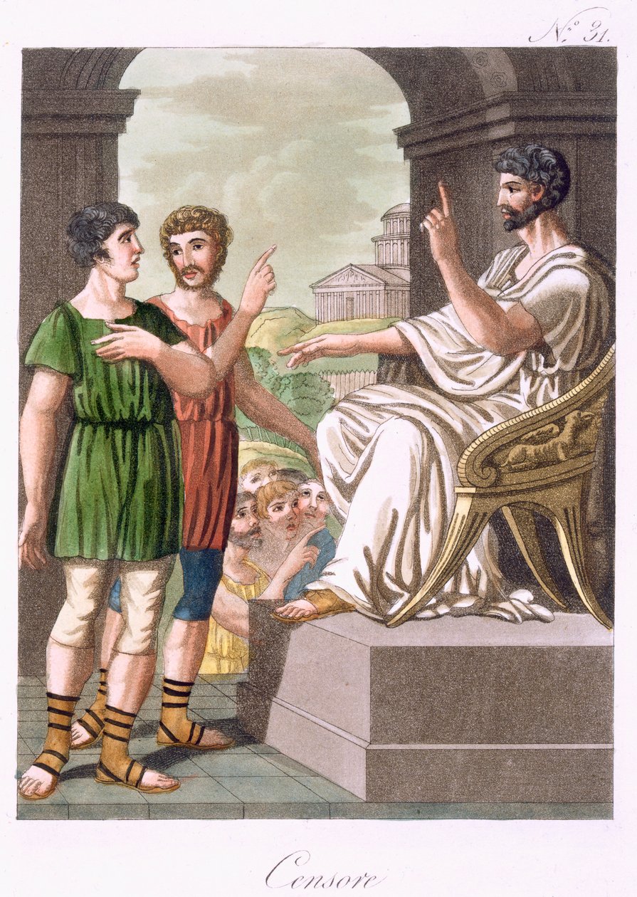 Un censor romano, ilustración de 
