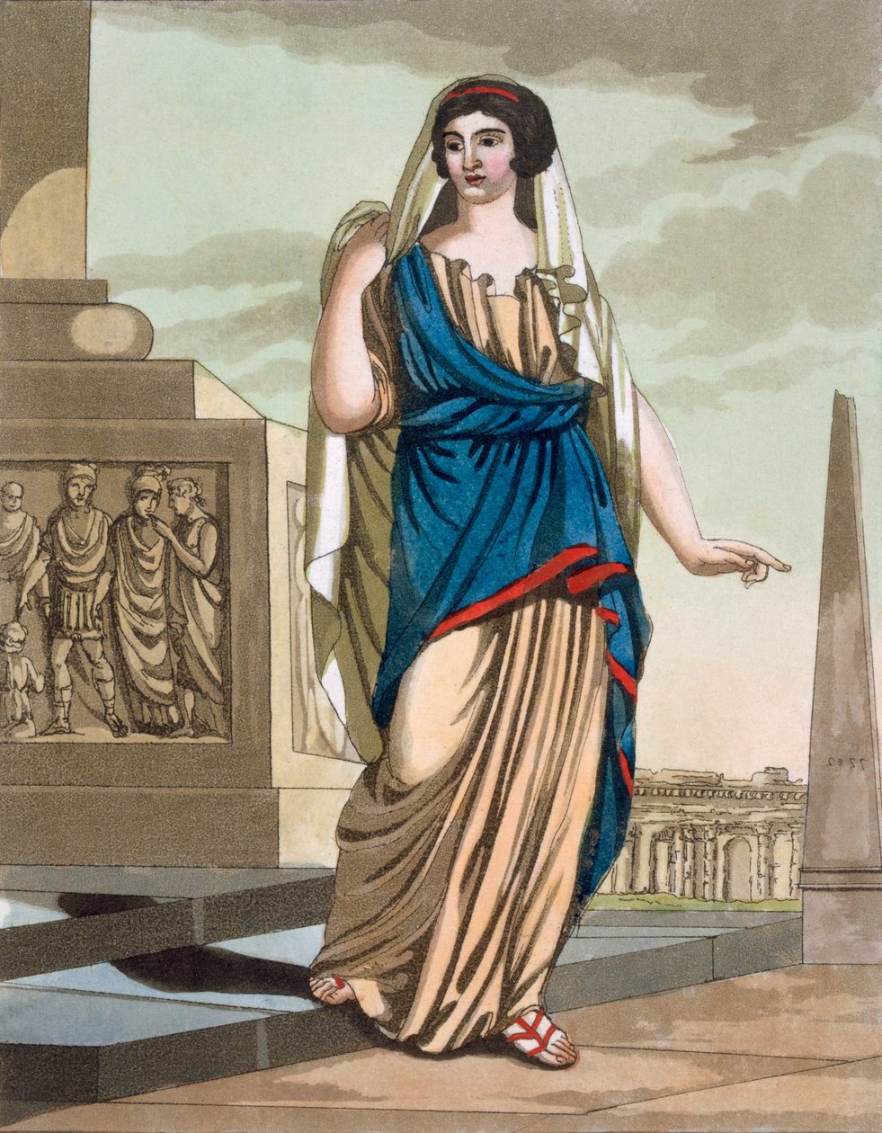 Ciudadana romana antigua, un folio de 