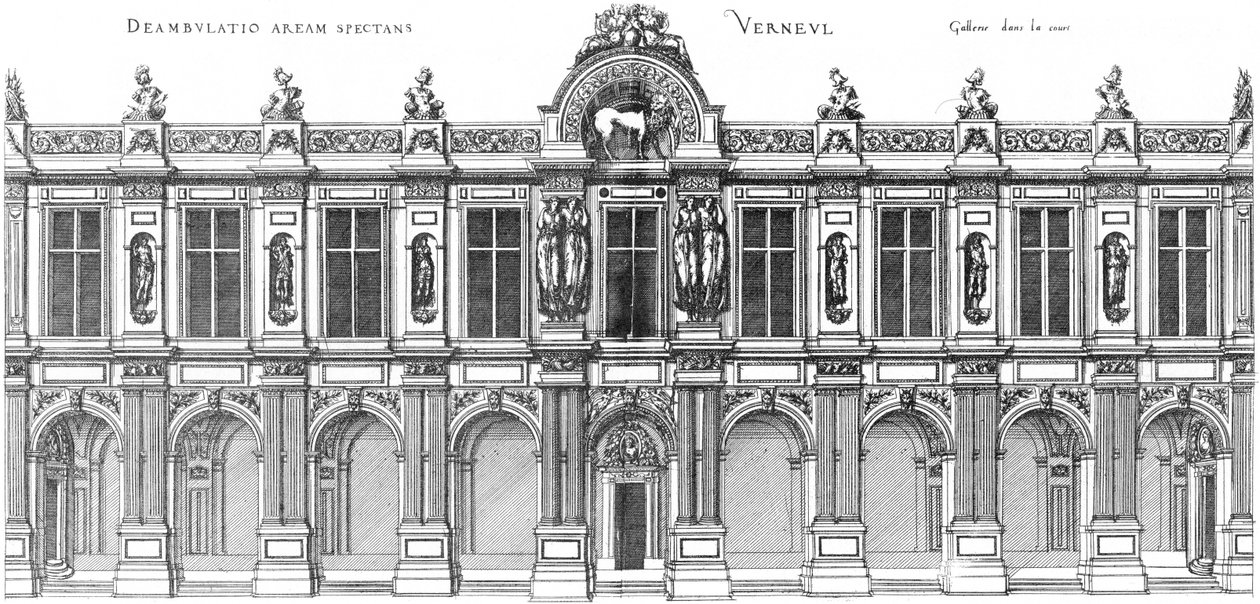 Grabado de Le premier volume des plus excellents Bastiments de France por Jacques I Androuet du Cerceau de Jacques I Androuet du Cerceau