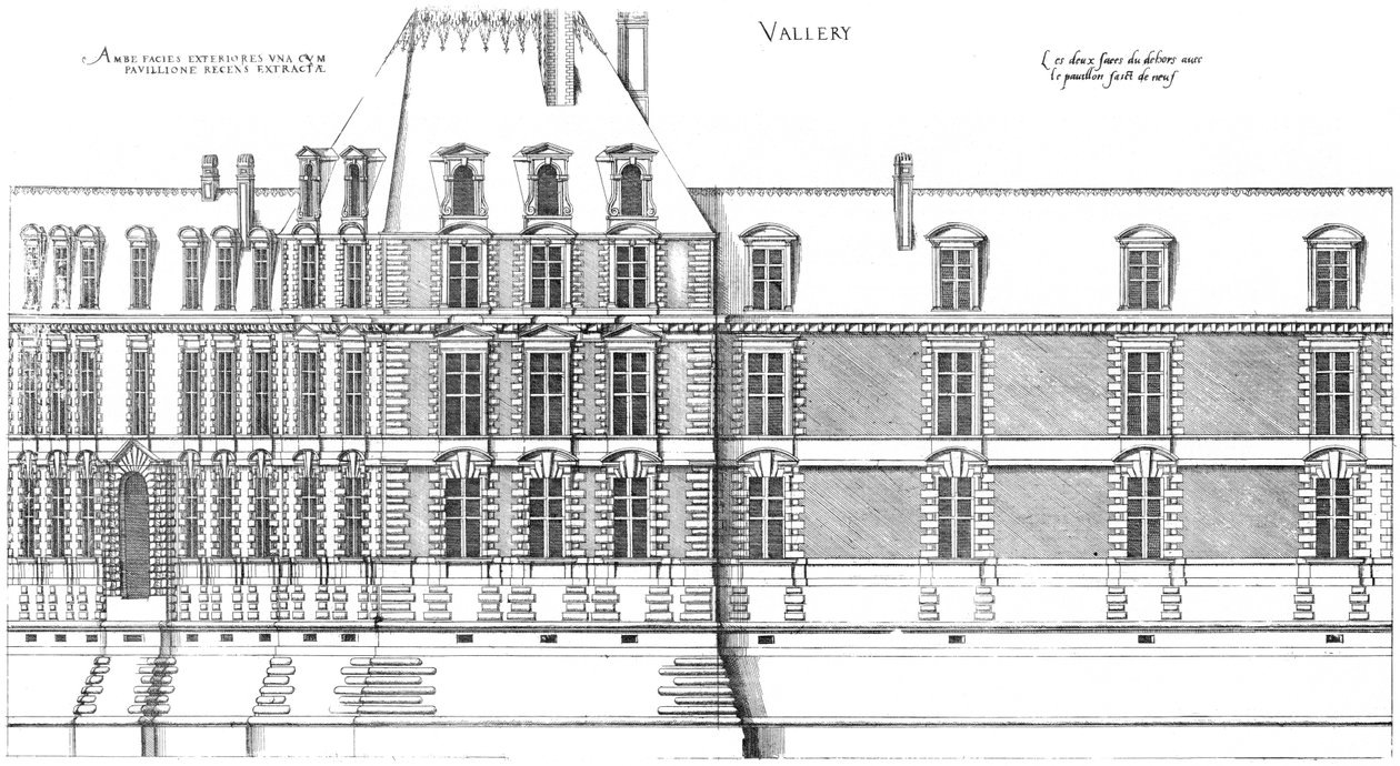 Grabado de Le premier volume des plus excellents Bastiments de France de Jacques I Androuet du Cerceau