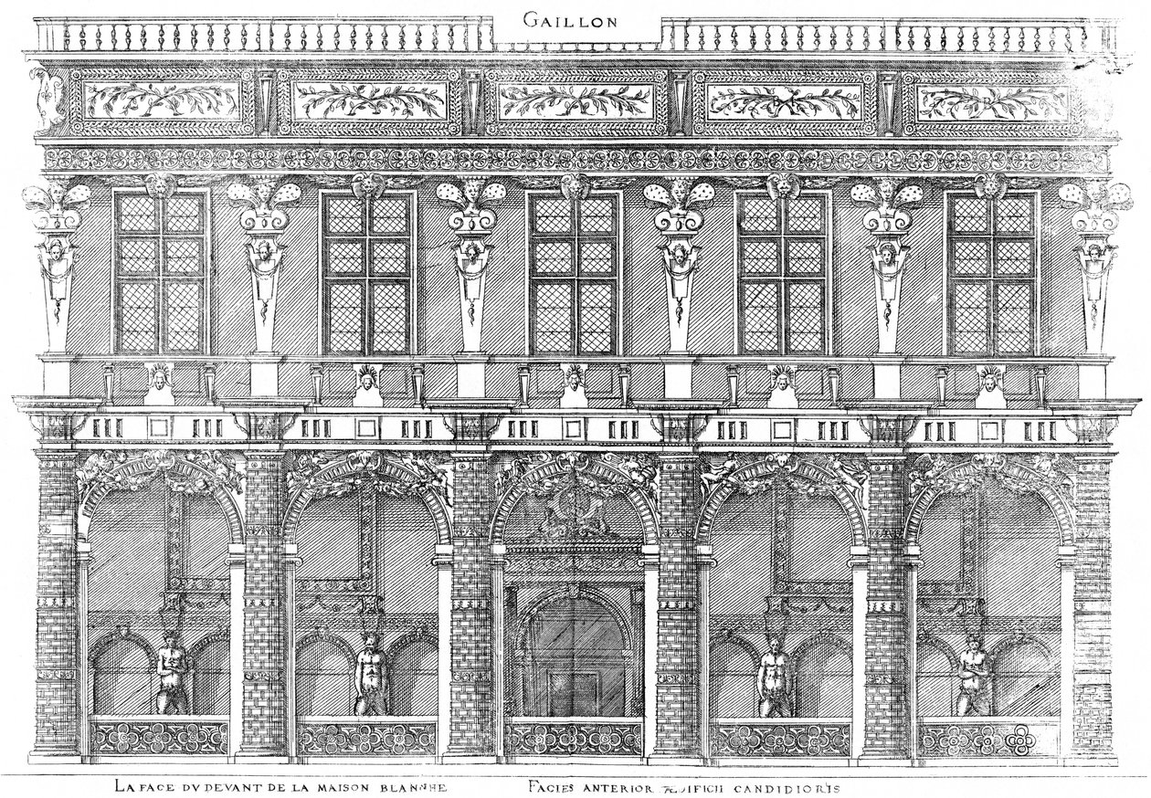 Grabado de Le premier volume des plus excellents Bastiments de France de Jacques I Androuet du Cerceau